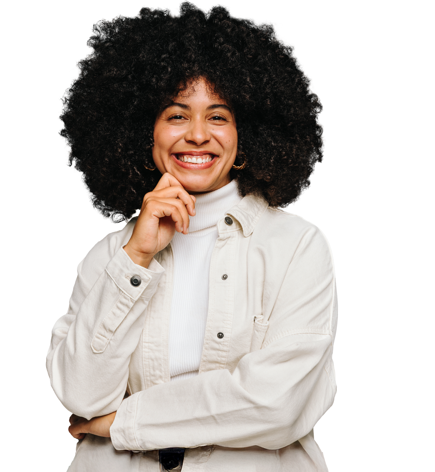 Woman smiling